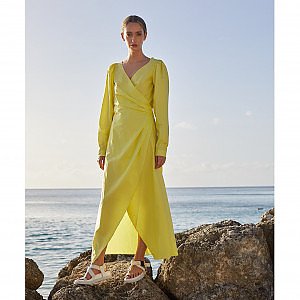 Oceanic Wrap Dress