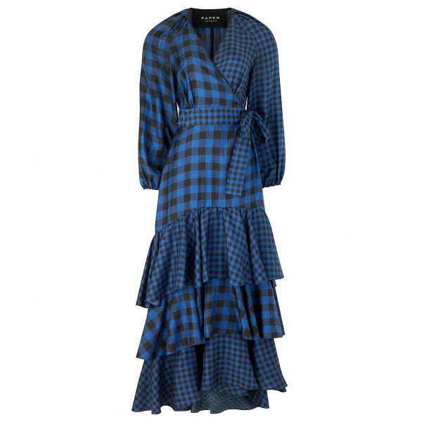 Tartan wrap dress on sale