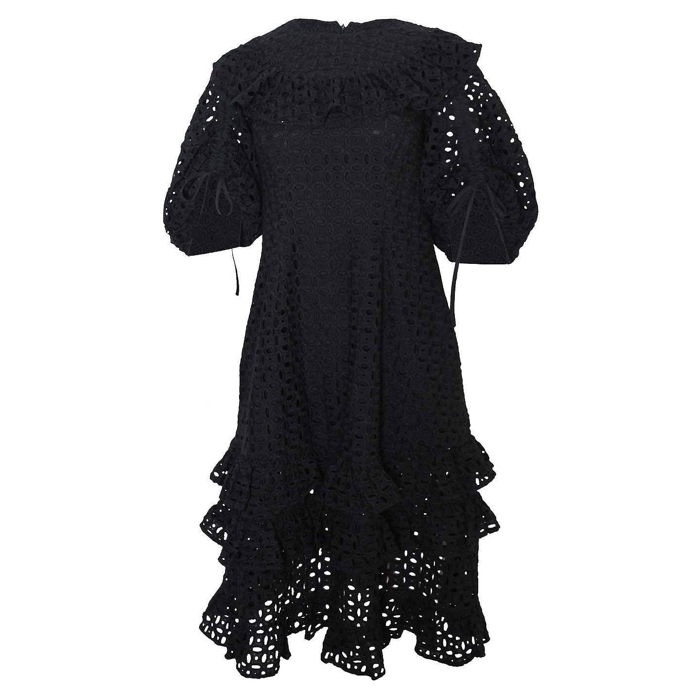 Paper London Embroidered Ruffle Dress