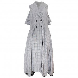 Check Wrap Dress